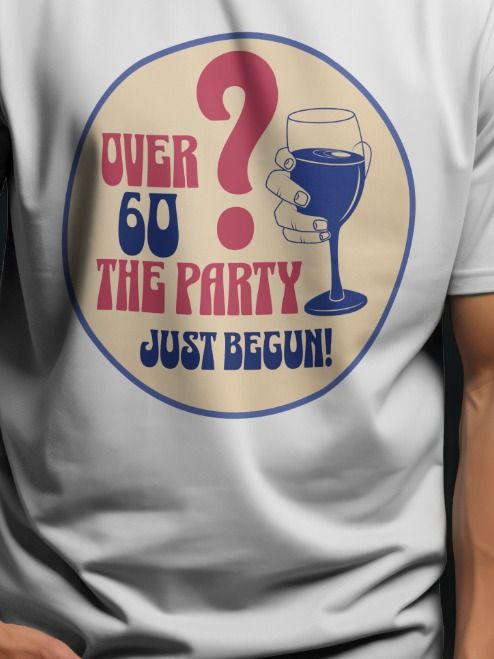 60th Birthday Celebration Wine Glass T-Shirt product image (1)