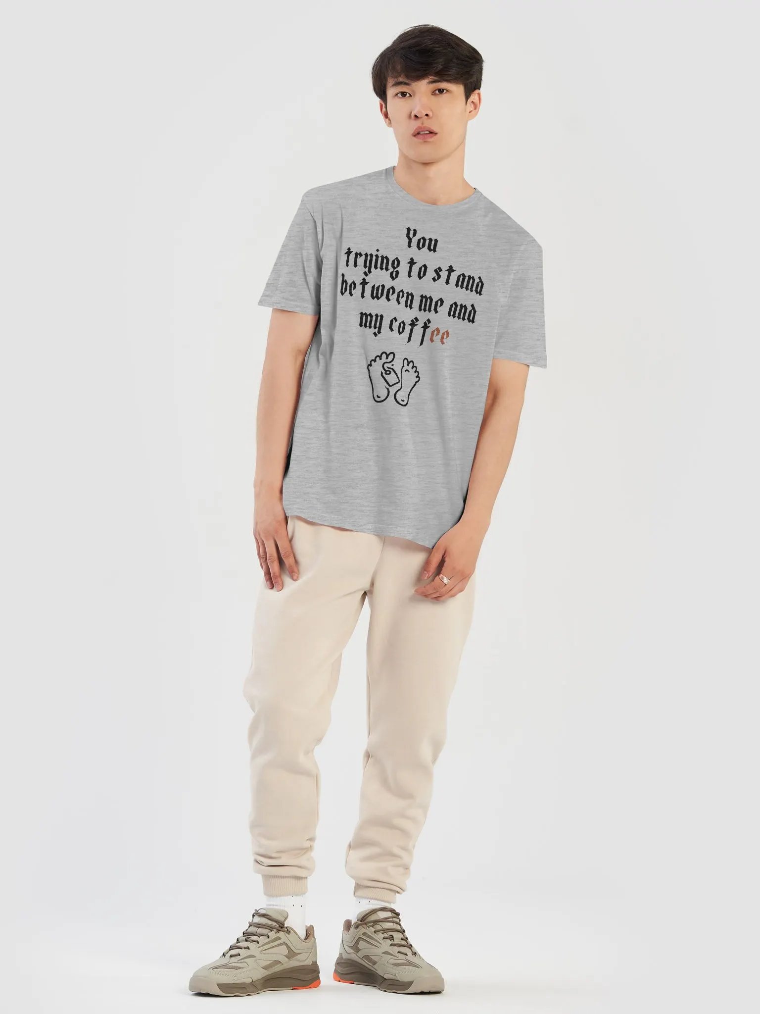 You trying to stand between me and my coffee Unisex Softstyle T-Shirt product image (32)