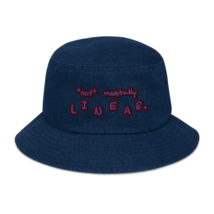 *not* mentally linear (grape) denim bucket hat product image (1)