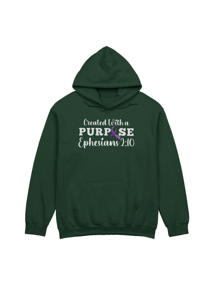 Created With A Purpose : Gildan Hoodie | Christian Faith | Alzheimer and Brain Disorder Awareness | Gift To Mom, Dad, Child With Brain Disease product image (4)