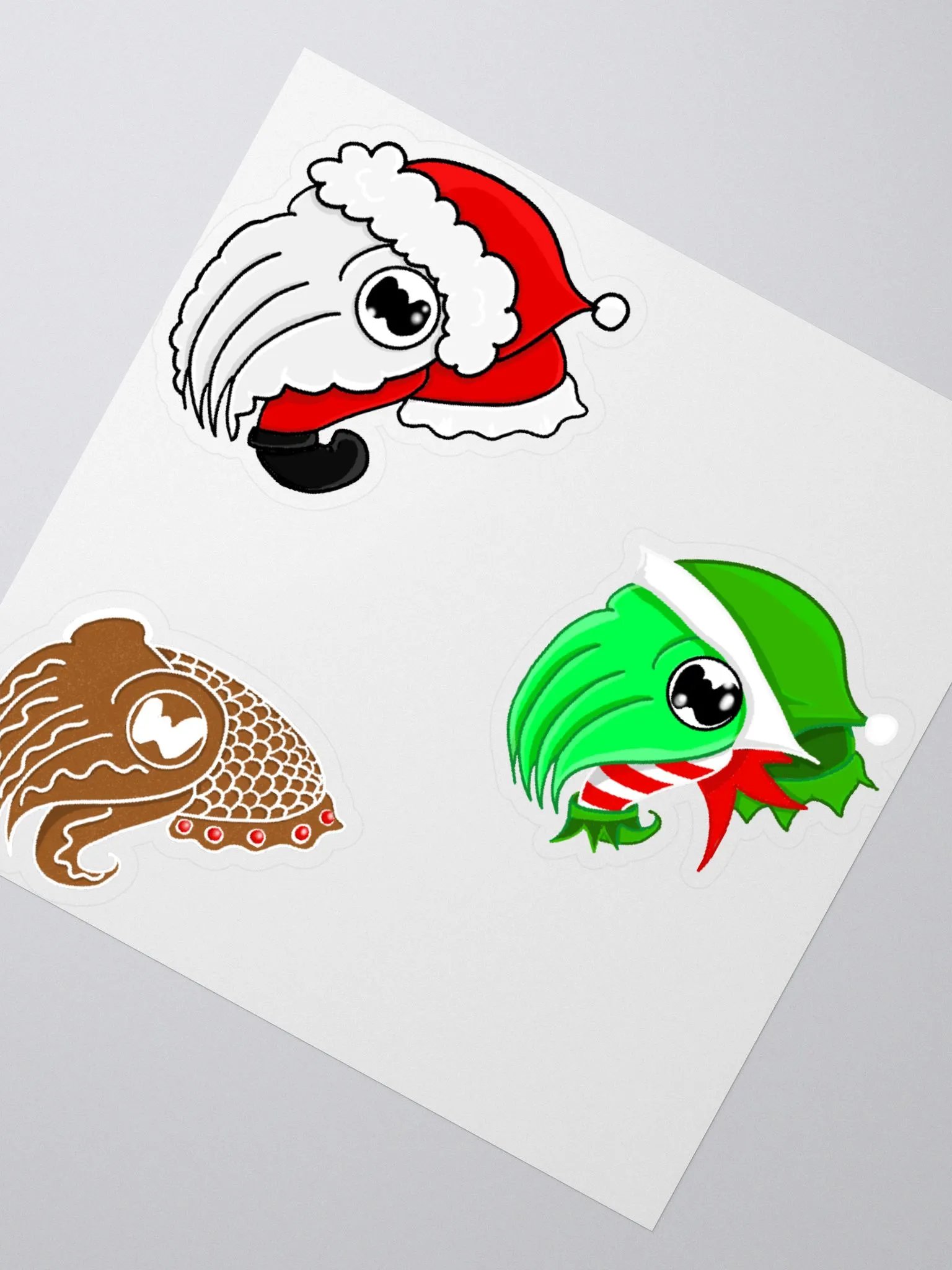 Santa Elf and Cookie Cuttlefish Sticker Mini Sheet product image (2)
