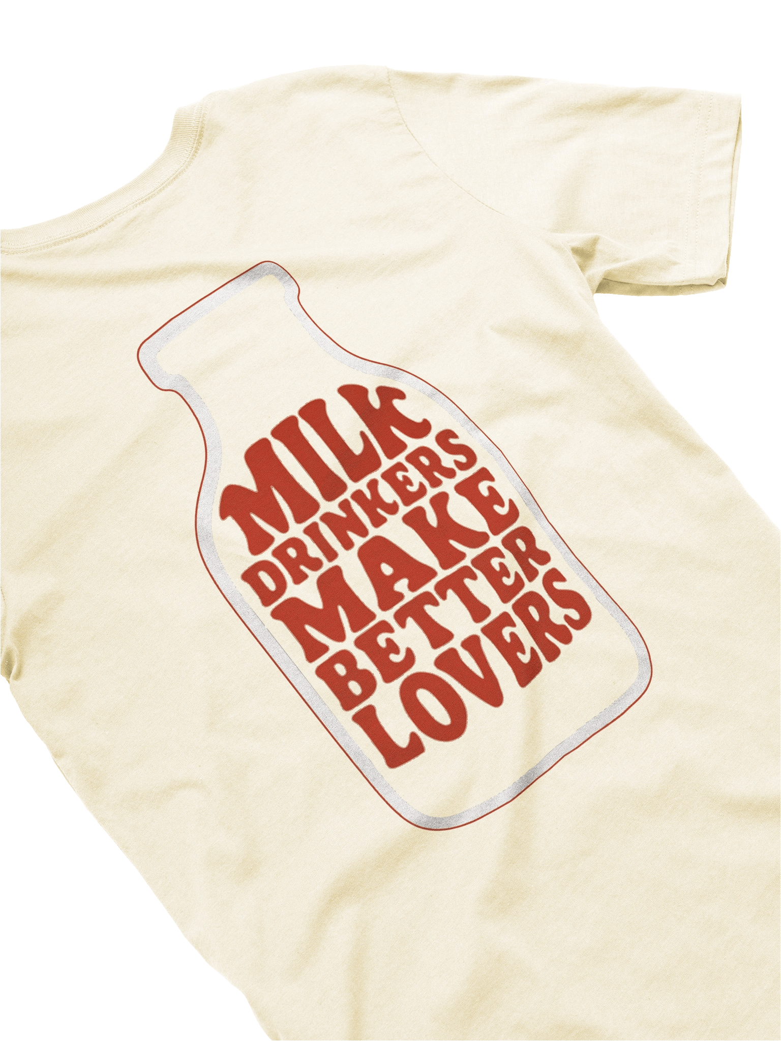 Milk Drinkers Make Better Lovers – Bold Bottle Print - Tee no.3 – Exclusive M‑Art & Design Statement Wear product image (2)