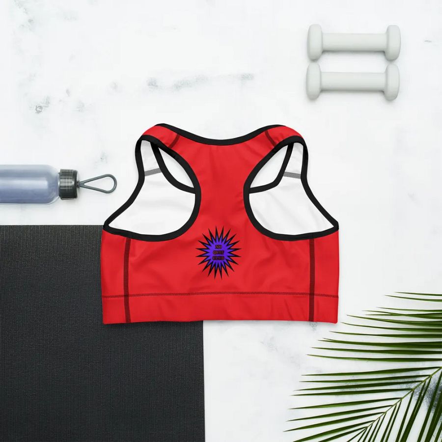 No Quit Club Sports Bra Red product image (8)