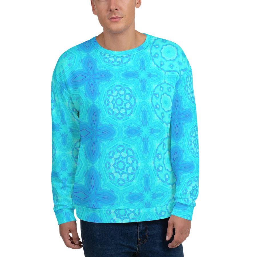 Abstract Turquoise Pattern Unisex Sweatshirt product image (3)
