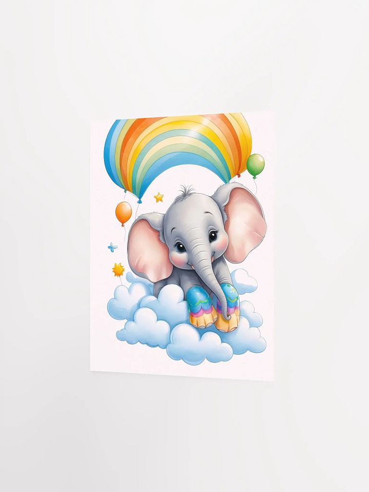 Baby Elephant - Poster - Nursery-Kids Room - Small-Standard Sizes - 8x10-11x14-12x16-16x20 inches product image (2)