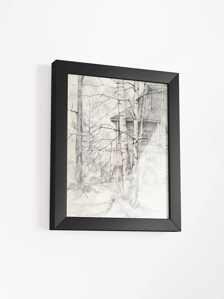 Vibrant Ayous Wood Framed Matte Poster - Dacha and Trees product image (35)
