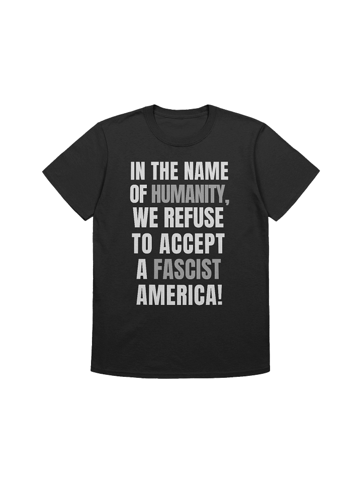 In the Name of Humanity- Black shirt product image (1)