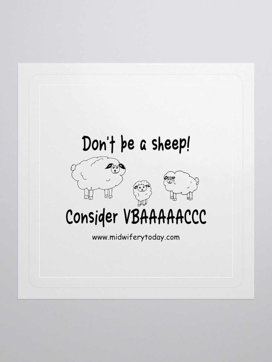 See No VBAC, Hear No VBAC, Do No VBAC Sheep Sticker product image (1)