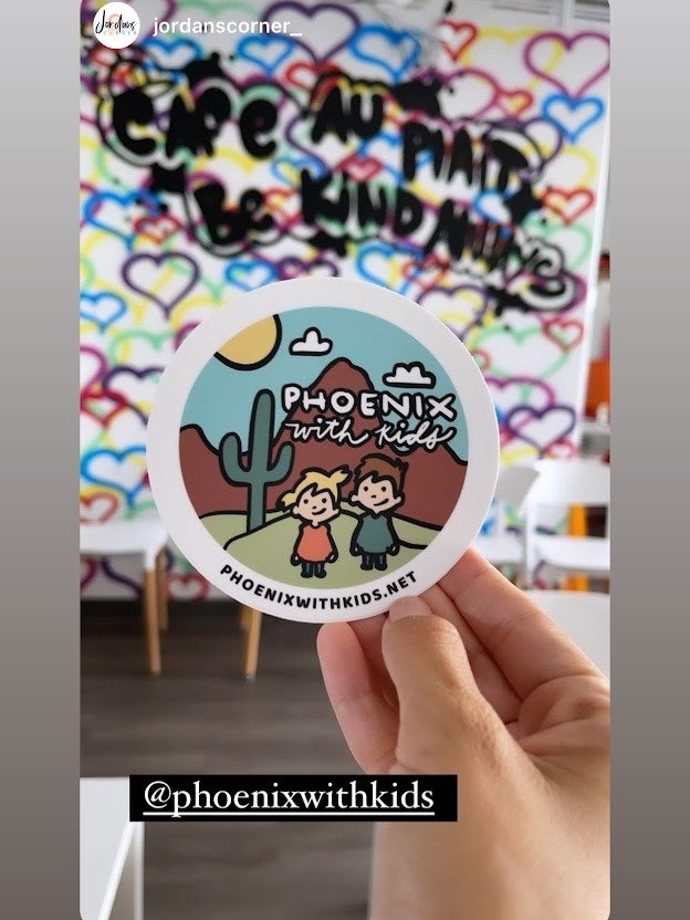 Phoenix With Kids Stickers and Magnet product image (1)