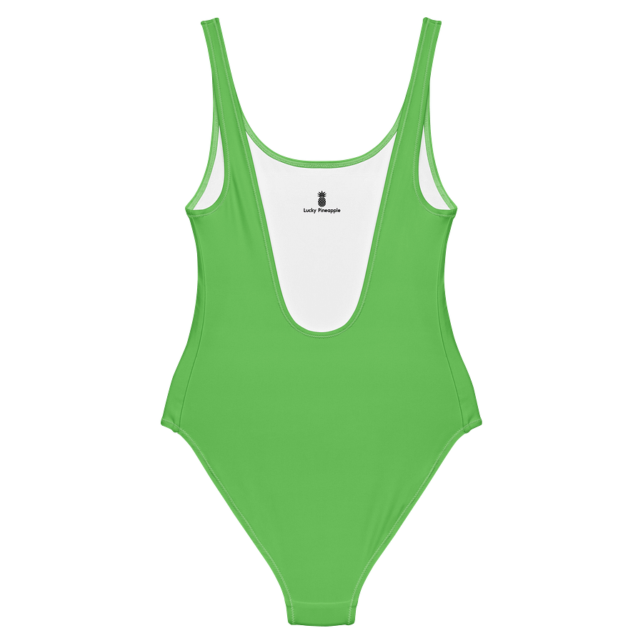 Stadium Grass Green Solid Color Retro Inspired Women's One Piece Swimsuit product image (2)