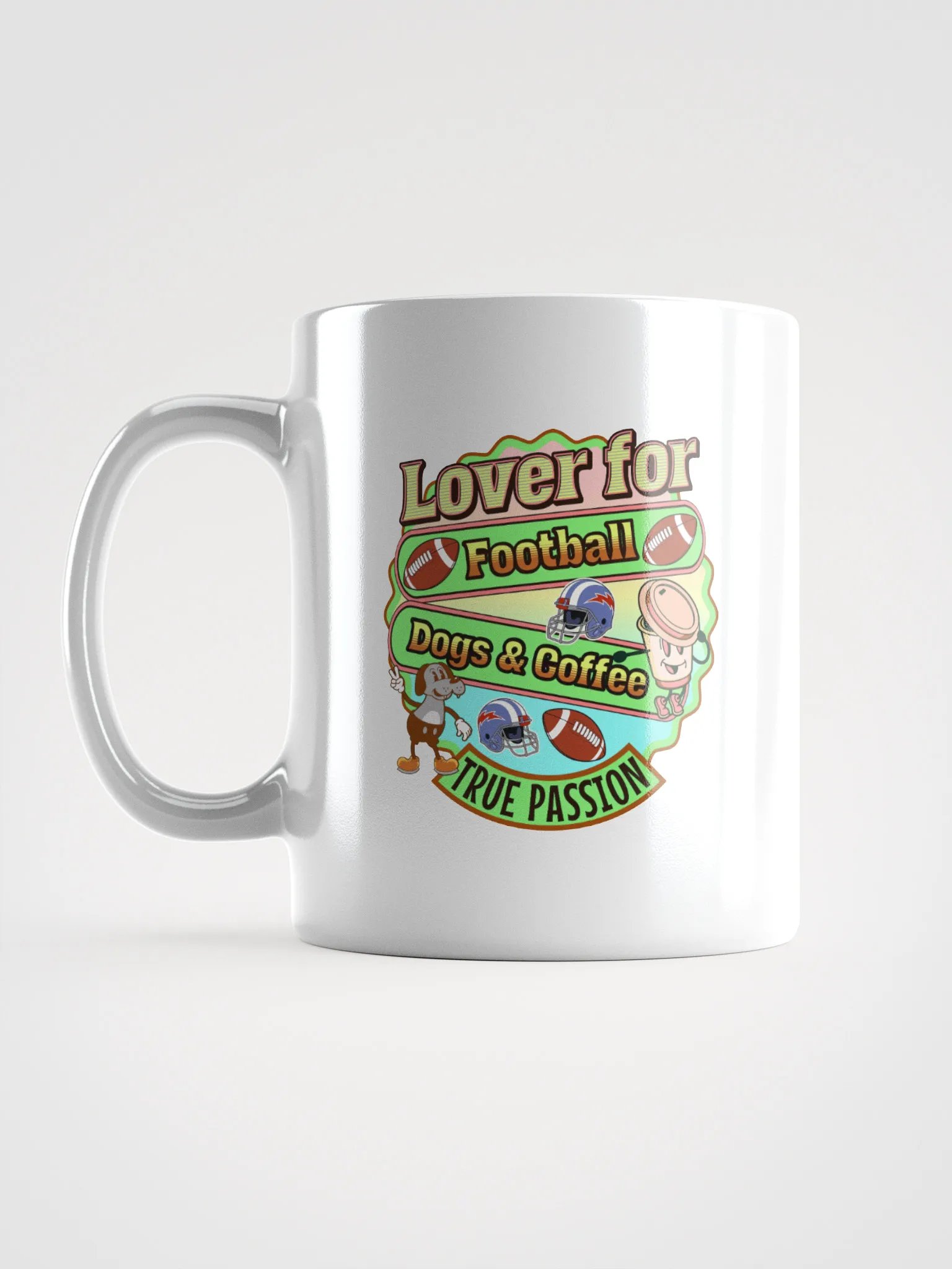Lover For Dogs Coffee Football Mug product image (1)
