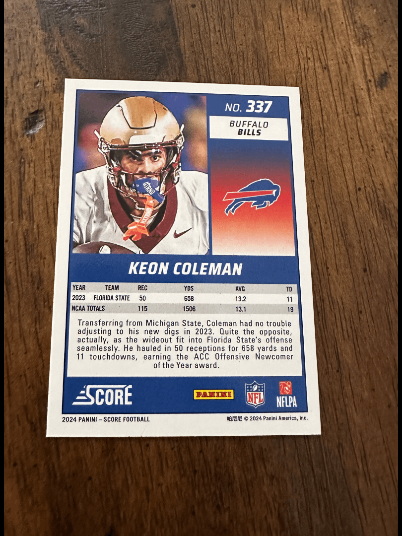 Rookie Keon Coleman product image (2)