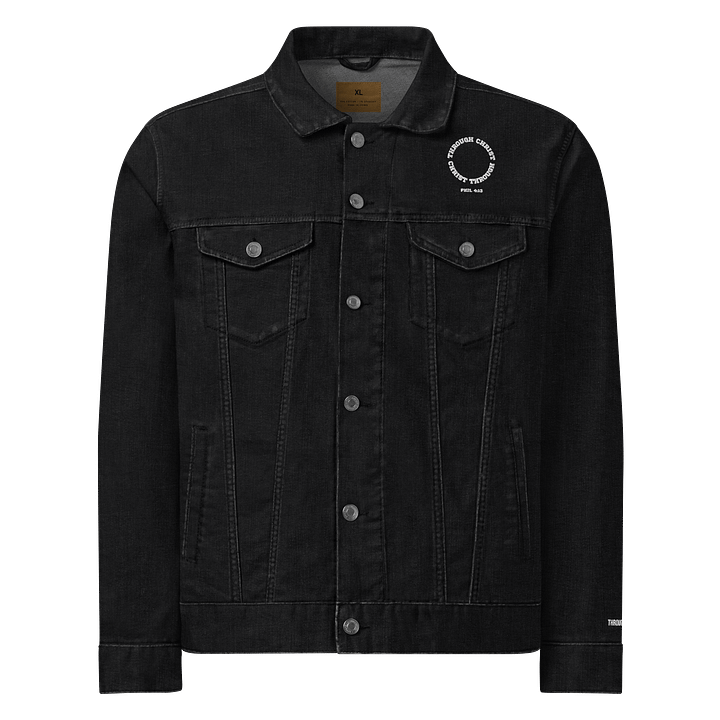 Through Christ Embroidered Denim Jacket product image (1)