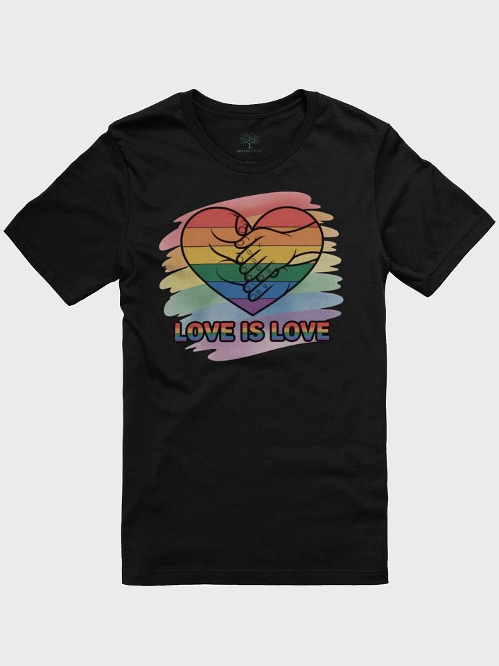 Unisex Love Is Love Pride T-Shirt - Rainbow Heart Design product image (1)