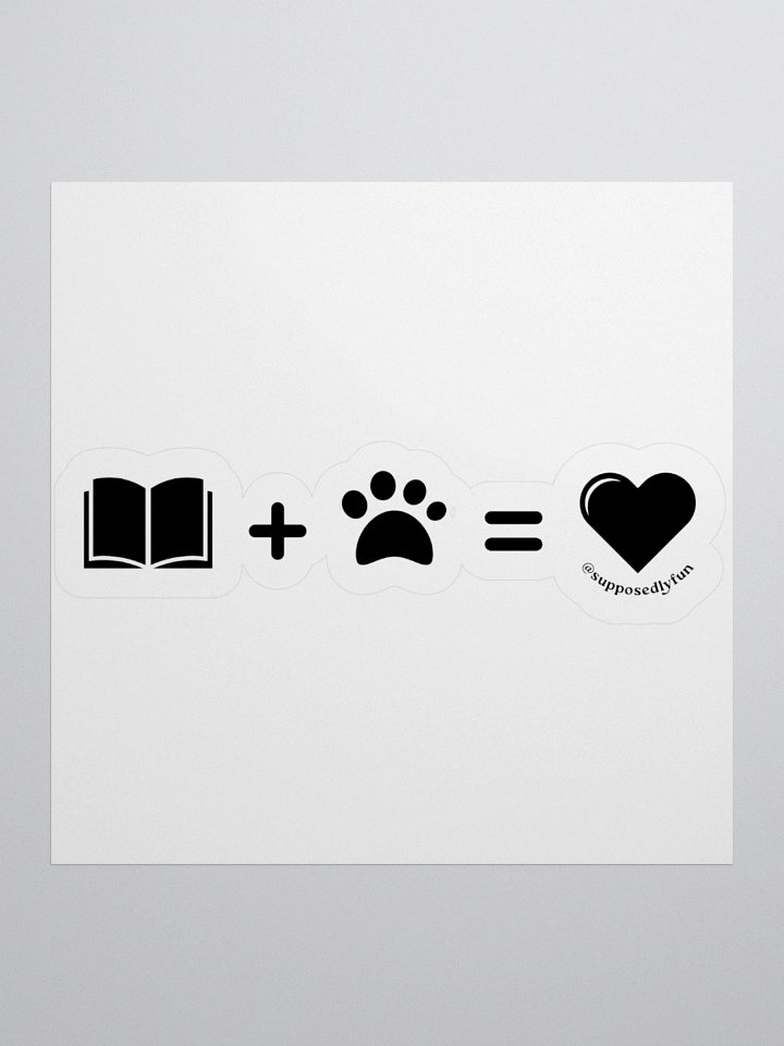 Books + Paws = Love Sticker product image (1)
