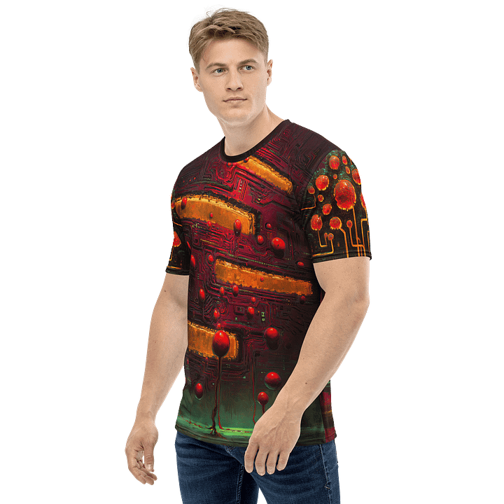 Neural Bloom – BioCircuit Techscape T-Shirt product image (1)