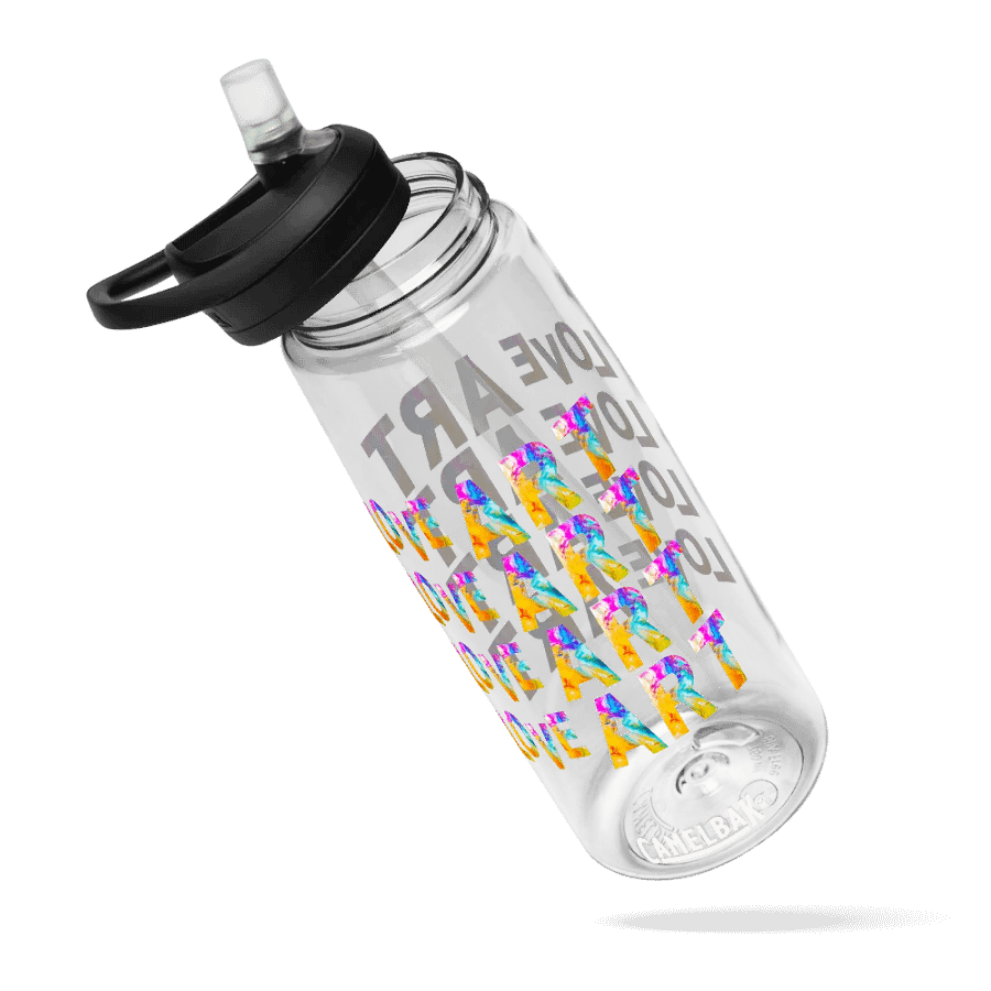 Camelback water bottle with trendy artful  design 'I Love Art' design. product image (6)