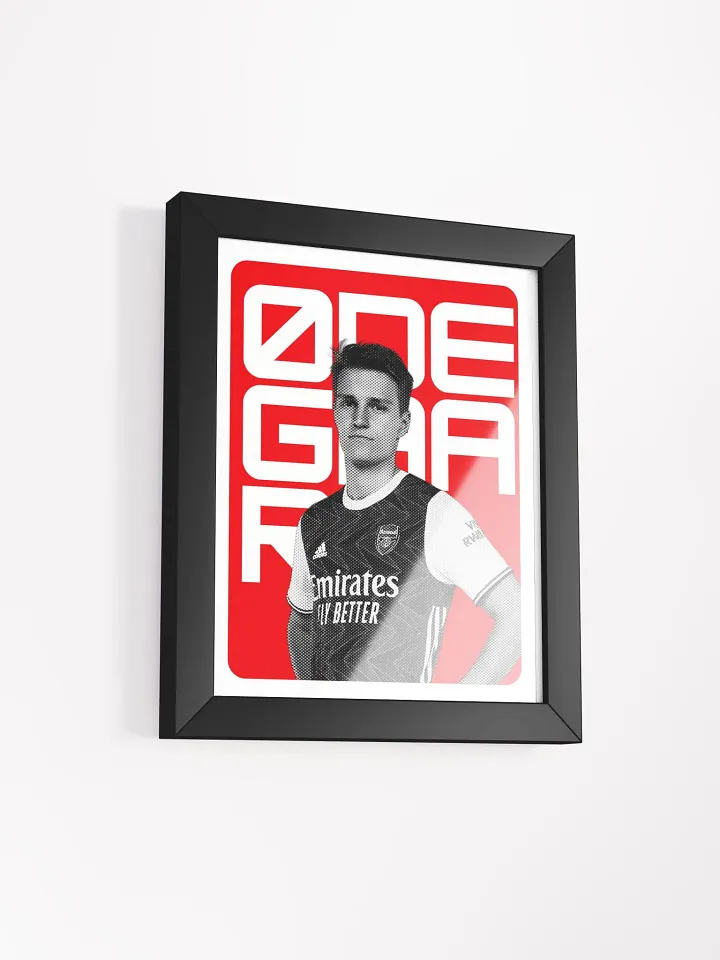 Martin Ødegaard BW Arsenal Name Art Framed Print product image (1)