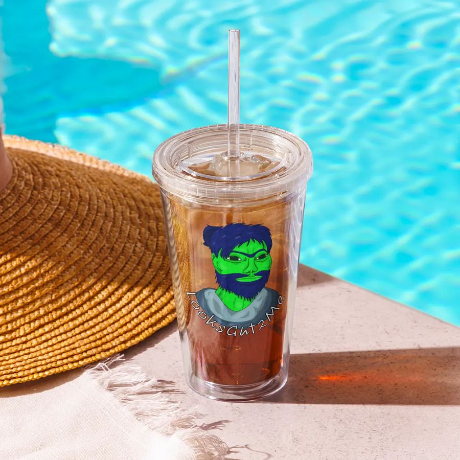 LooksGut2Me Clear Plastic Tumbler product image (10)