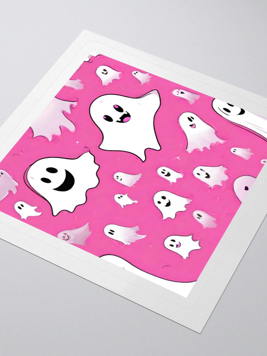 Spooky Smiles Pink Ghost Kiss Cut Stickers product image (8)