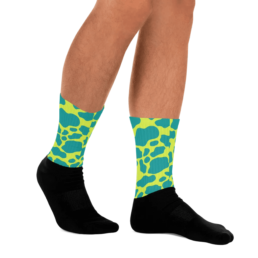 Cow Print Socks - Green product image (12)