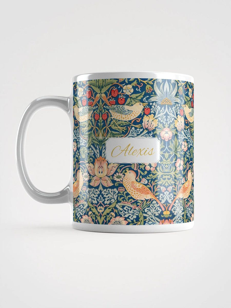 Personalized Strawberry Thief White Glossy Mug product image (6)