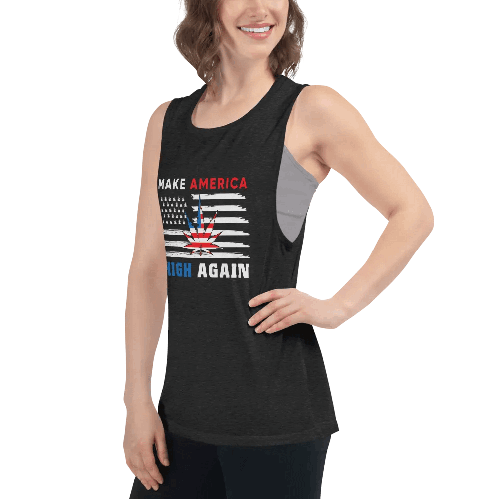 Make America High Again Patriotic Flowy Tank Top product image (8)