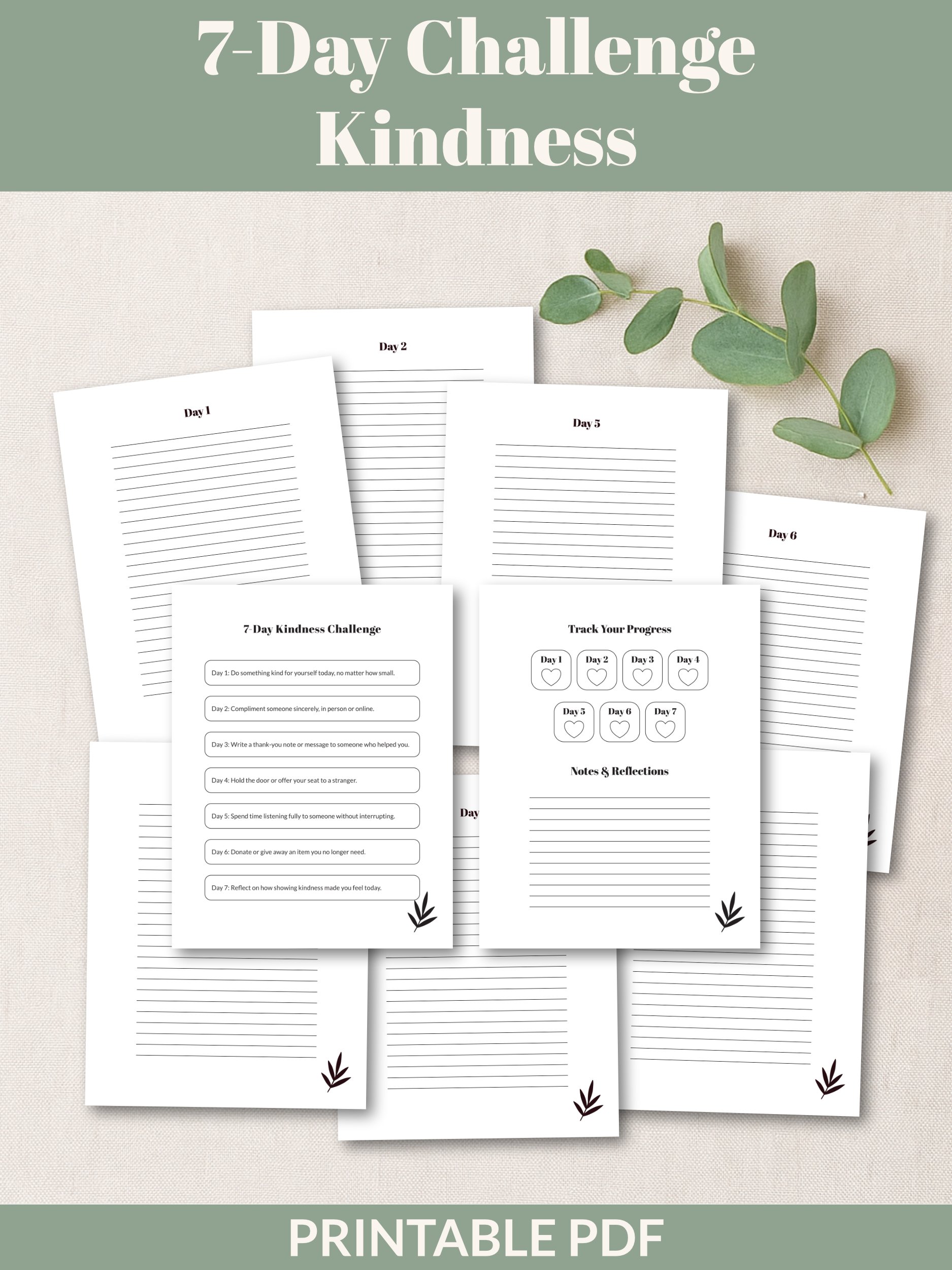 Positive Change Bundle 7-Day Challenges Printable product image (6)