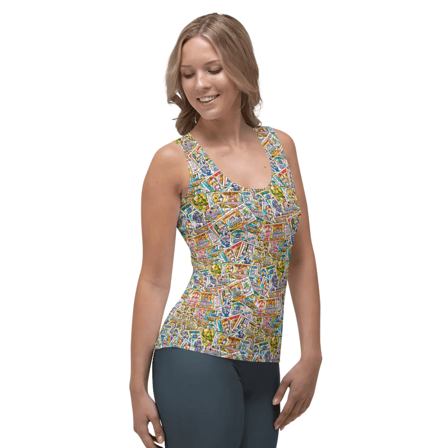 Jugoslovenski inflatorni dinar 1993 (Kolaž/mozaik) All-Over Print Women's Tank Top product image (4)