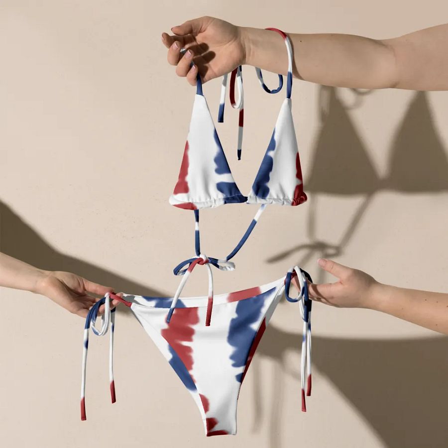 All-Over Print String Bikini - Stripes product image (9)