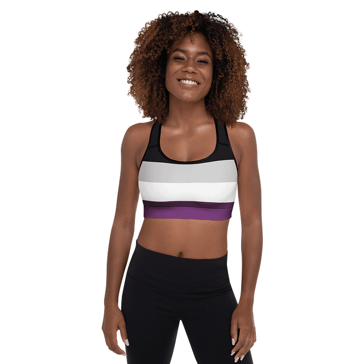 Asexual Pride Flag Padded Sports Bra product image (1)