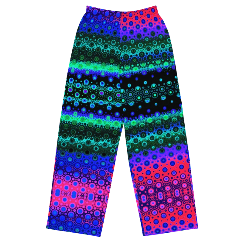 Abstract Multicoloured Pattern Unisex Wide Leg Trousers product image (9)