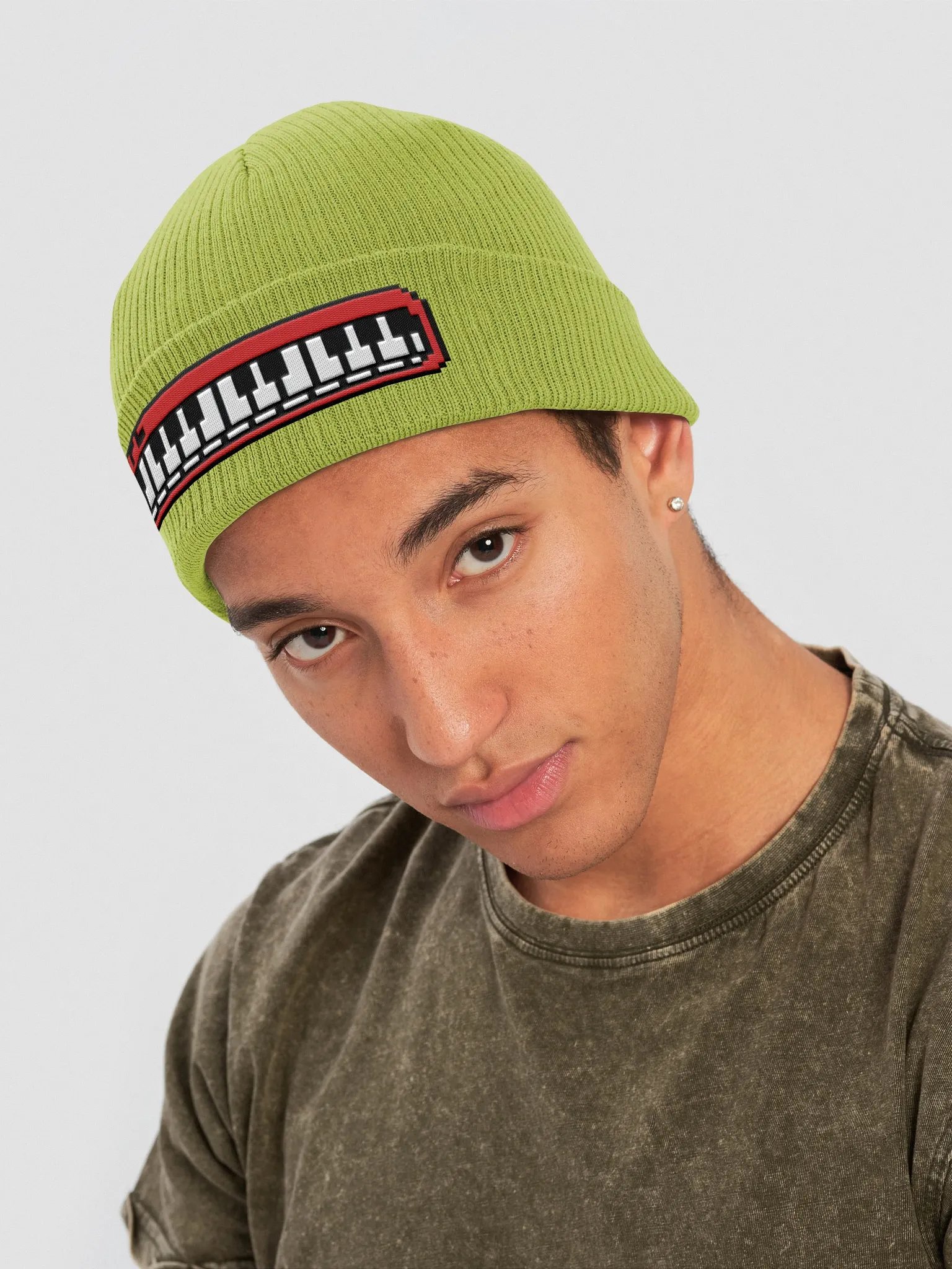 Classic Keyboard Beanie (Leaf Green) product image (4)