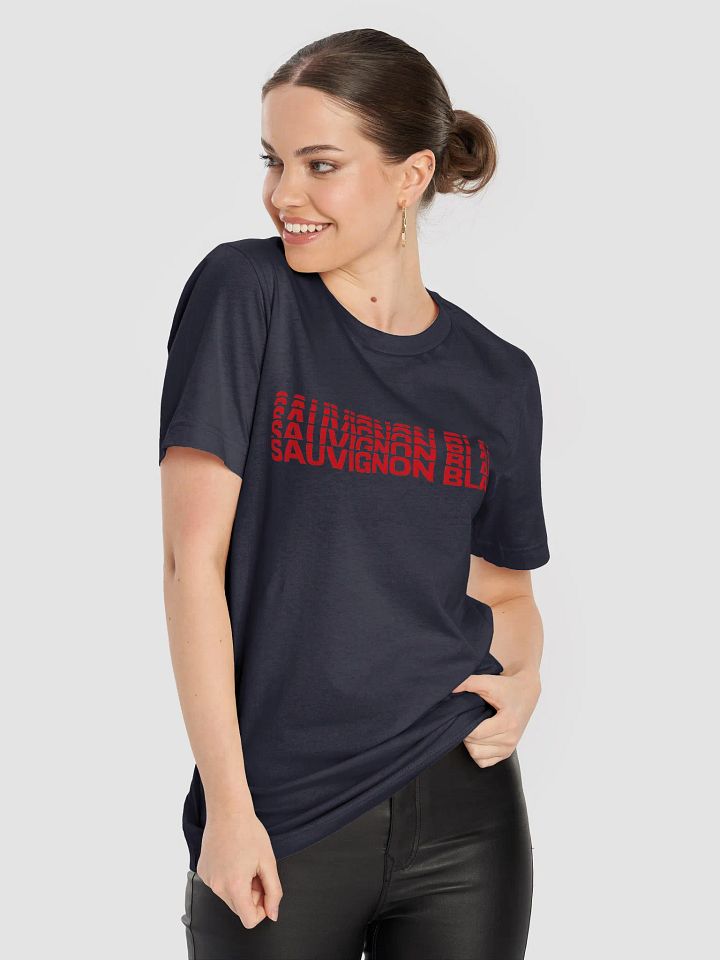 Sauvignon Blanc Faded Text T-Shirt – Loire Valley-Inspired Wine Aesthetic product image (2)