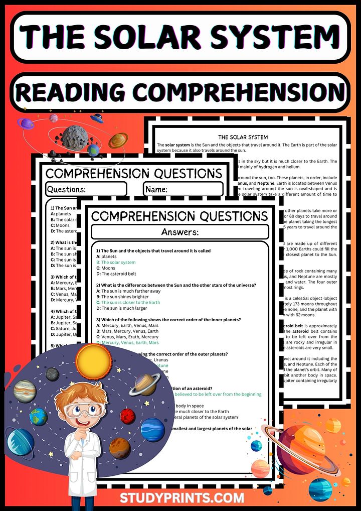 solar system reading comprehension middle school product image (1)