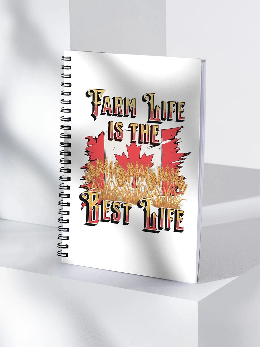 Farm Life Is The Best Life Canada Flag Spiral Notebook product image (1)