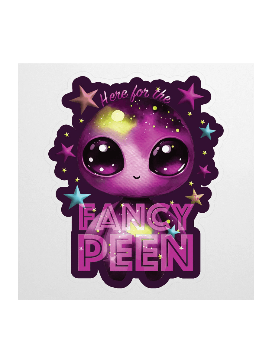 Fancy Alien Sticker (Raspberry) product image (1)