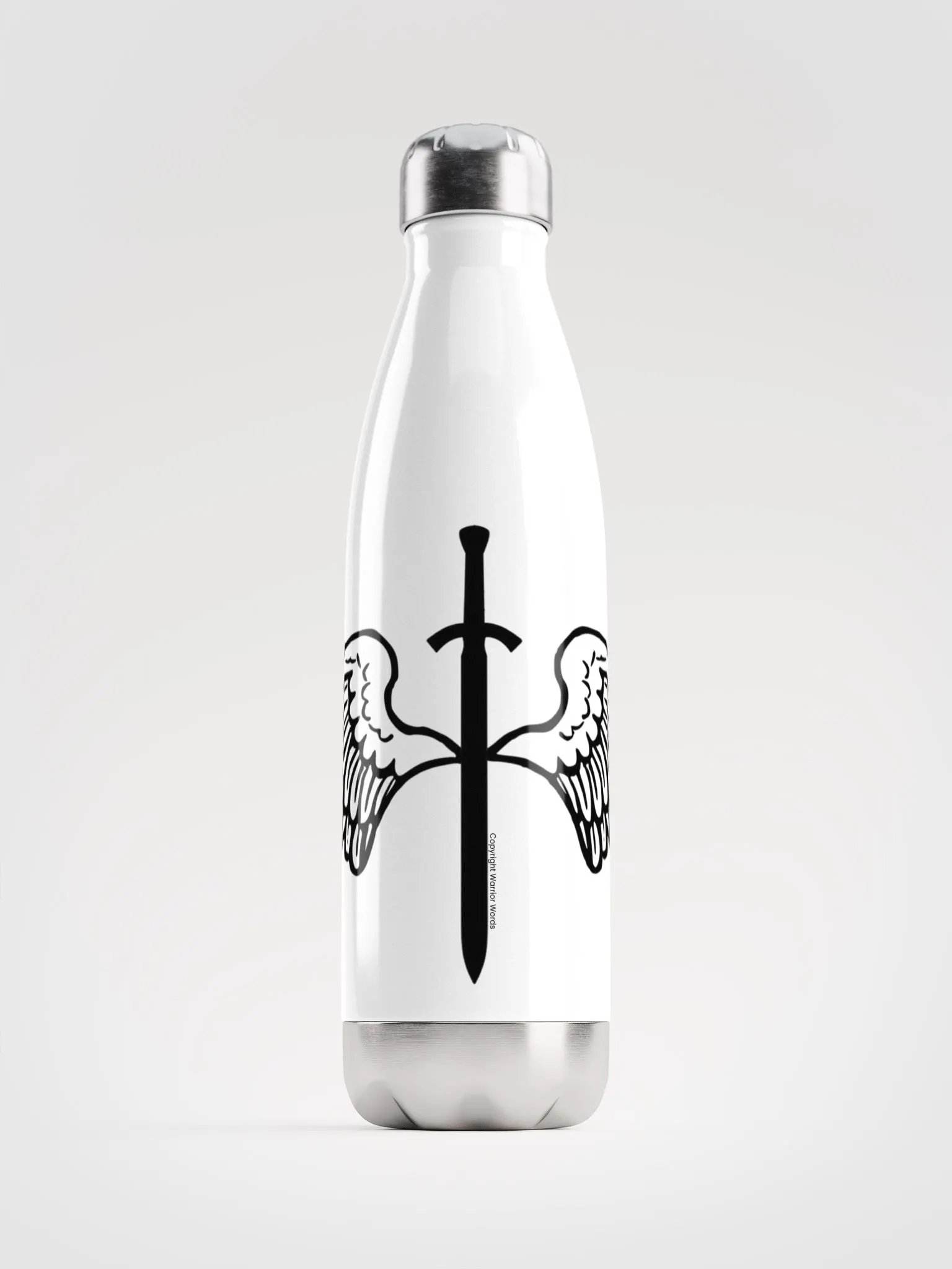 Warrior Words Black Logo Watter Bottle product image (1)