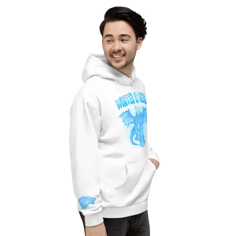 White Winter is Here Hoodie - Front product image (4)