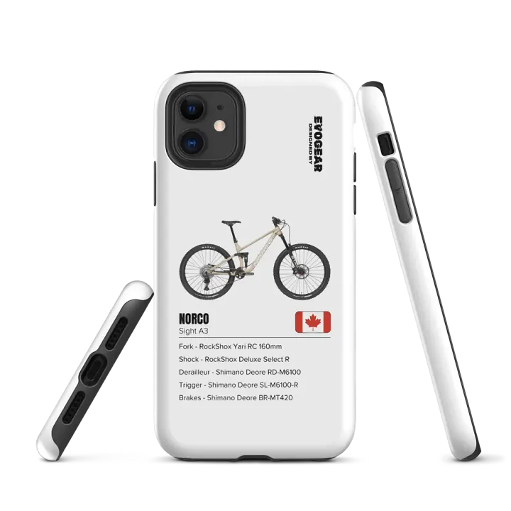 White Norco Sight A3 iPhone Case product image (1)