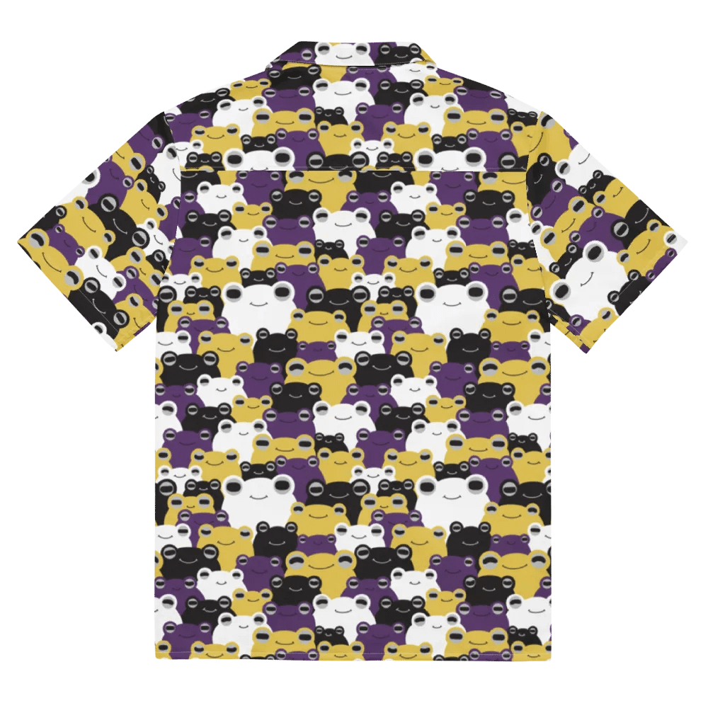 Frog-waiian Shirt Nonbinary Flag Colors product image (11)