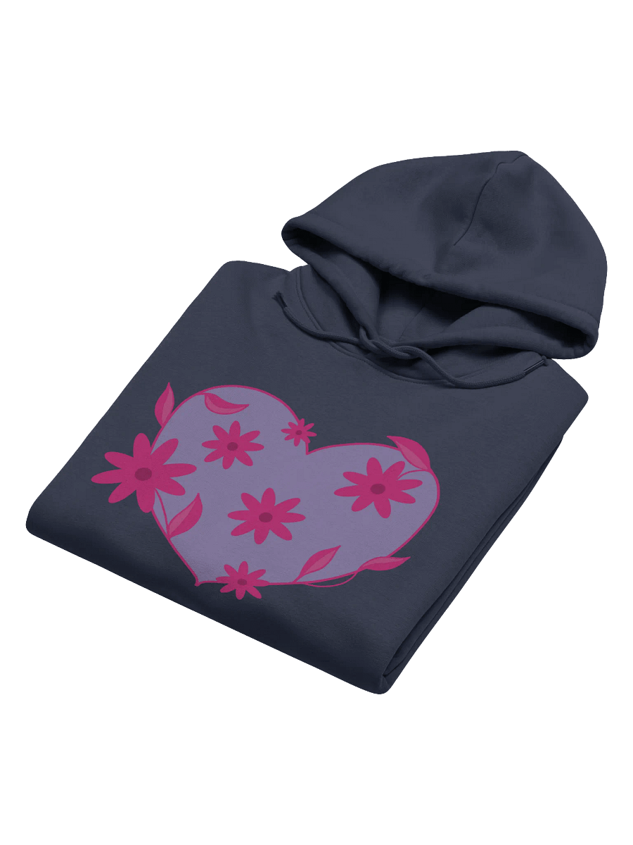 Purple Floral Heart Eco Hoodie product image (7)