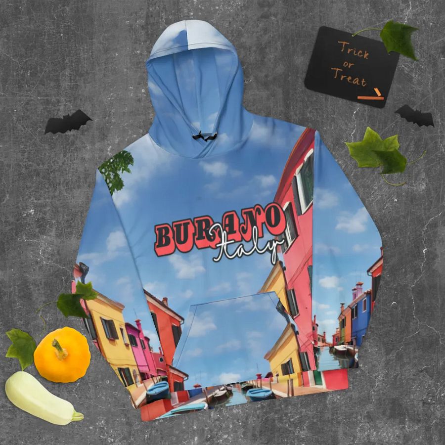 Burano Italy All Over Print Hoodie product image (5)