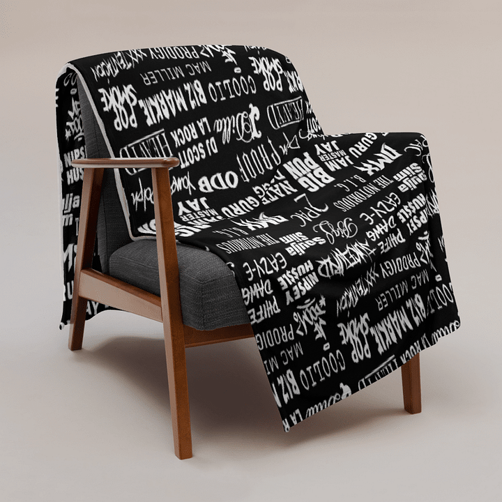 Never Forget - Hip-Hop Artists - BLACK - Throw Blanket product image (3)