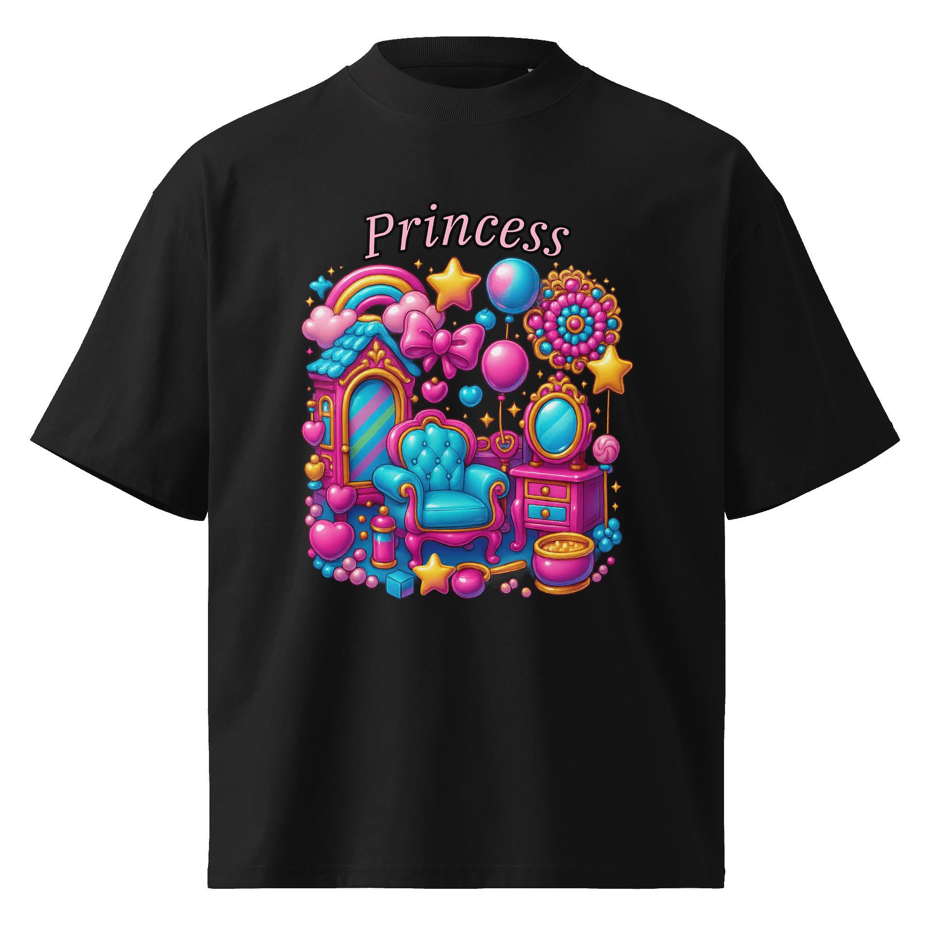 Princess - Dollhouse Color Burst - Stanley/Stella Unisex Organic Oversized T-Shirt SATU020 product image (1)