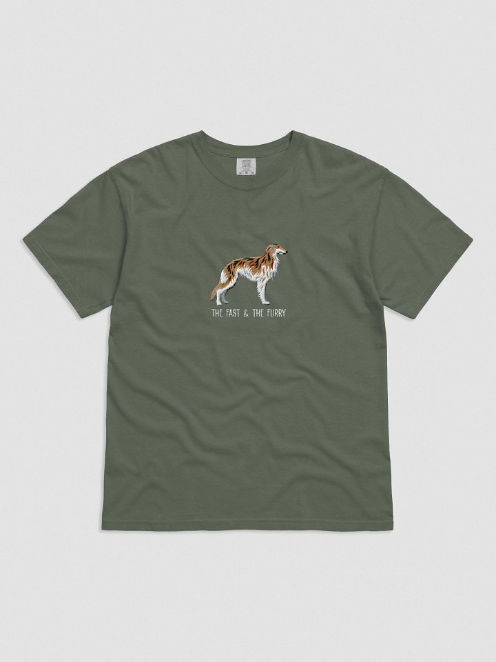 The Fast & The Furry T-Shirt(Embroidered) of a Silken Windhound(Brindle) product image (31)