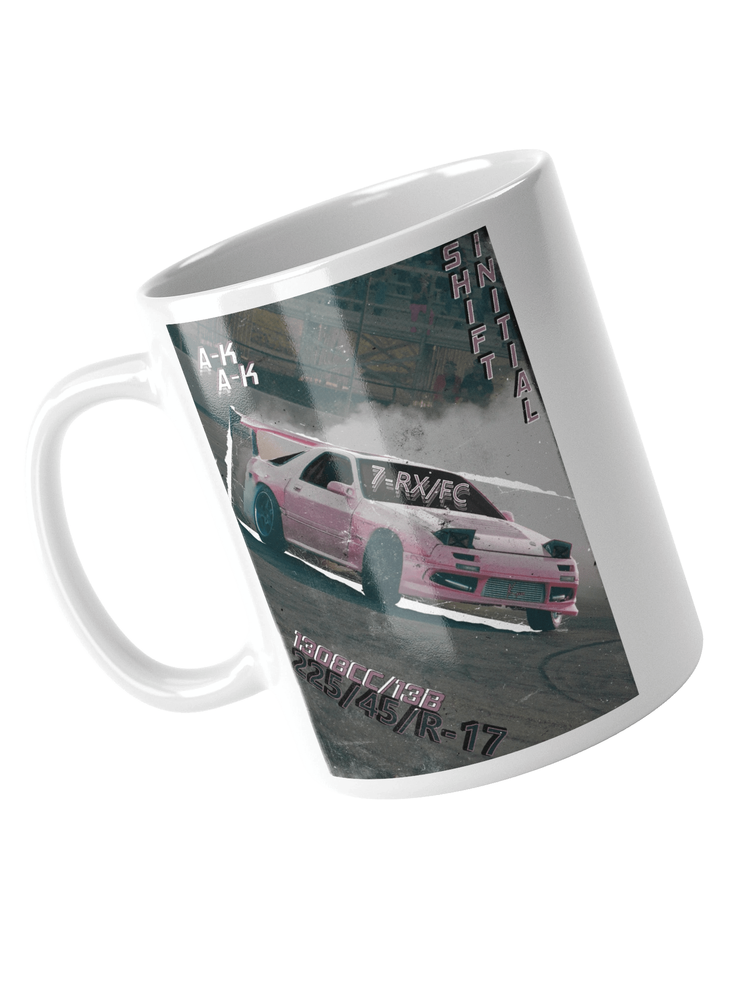 Initial Shift, FC/RX-7 Drift Cut-out | Glossy White Mug product image (8)