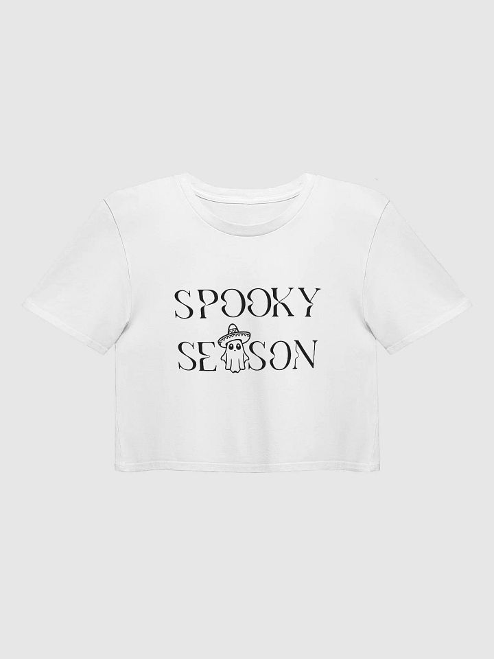 Spooky Season Sombrero Ghost Monochrome Crop Top product image (1)