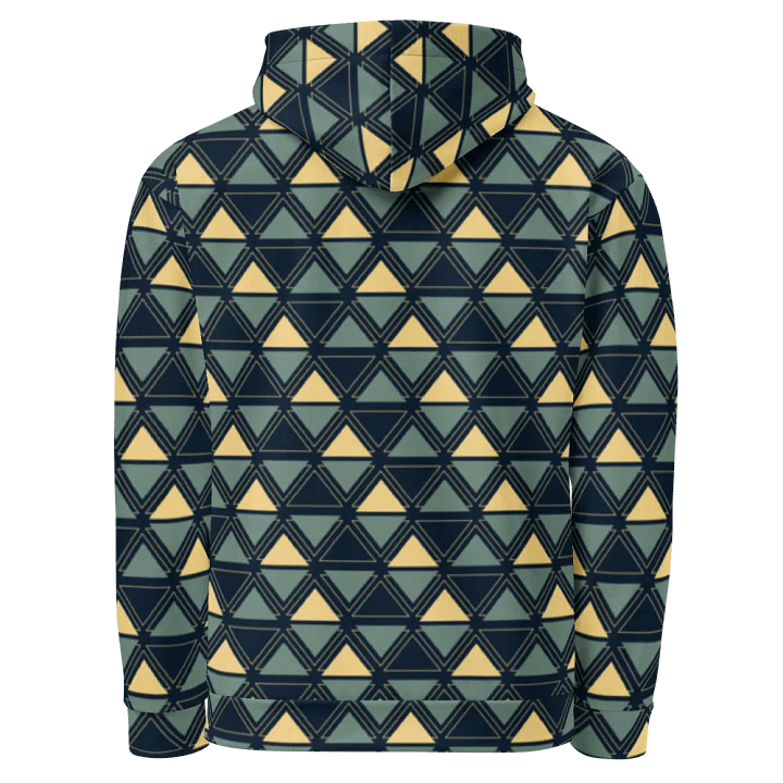Triangulated Night Geometric Allover Print Hoodie for Men & Women product image (2)