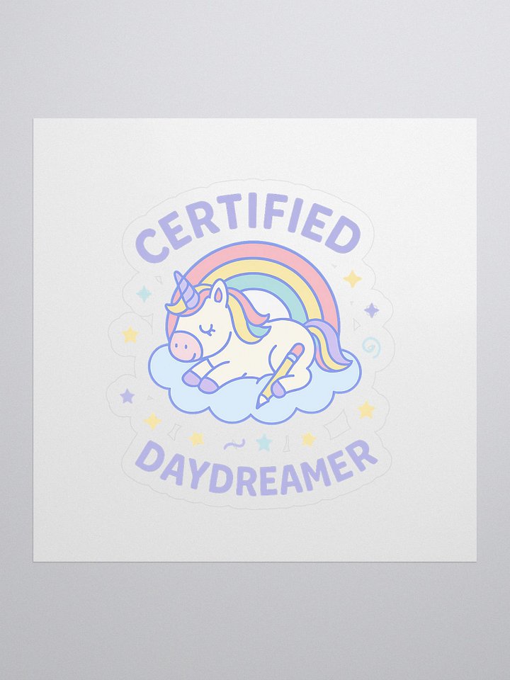 Certified Daydreamer Unicorn Kiss Cut Stickers product image (1)